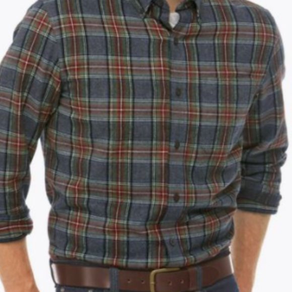 LL BEAN SLIGHTLY FITTED FLANNEL - Picture 2 of 8